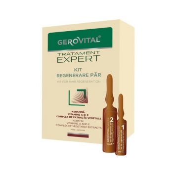 Kit tratament regenerare par Tratament Expert, 10 fiole x 10ml, Gerovital