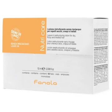 Lotiune Restructuranta fara Clatire - Fanola Nutri Care Leave-In Restructuring Lotion, 12 fiole x 12 ml