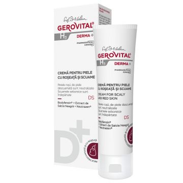 Crema pentru piele cu roseata si scuame Gerovital H3 Derma+ (Concentratie: Tratament pentru fata, Gramaj: 50 ml)