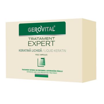 Keratina lichida Gerovital TratamentExpert (Concentratie: Tratamente pentru par, Gramaj: 10 x 10 ml)