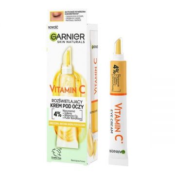 Crema de Ochi cu Efect de Iluminare - Garnier Skin Naturals Vitamin C Brightening Eye Cream, 15 ml