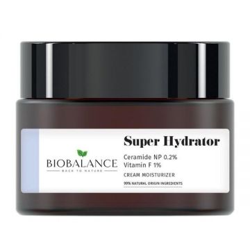 Crema Reparatoare Intensiv Hidratanta, cu Ceramide 0.2% + Vitamina F 1% - Bio Balance Super Hydrator Cream Moisturizer, 50 ml