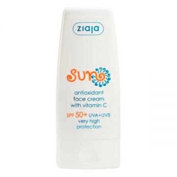 Crema Antioxidanta pentru Fata cu SPF 50+ - Ziaja Sun Antioxidant Face Cream with Vitamin C, 50 ml