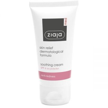 Crema Calmanta pentru Acnee Rozacee - Ziaja Med Anti-Redness Soothing Cream, 50 ml