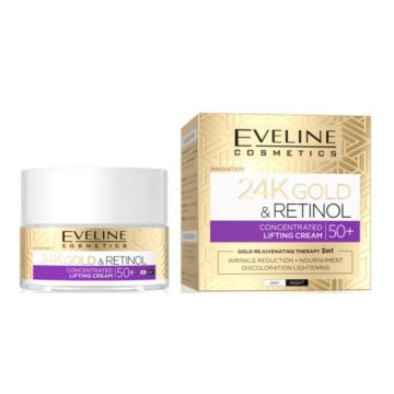 Crema de fata Eveline Cosmetics 24K Gold&Retinol Cream 50+