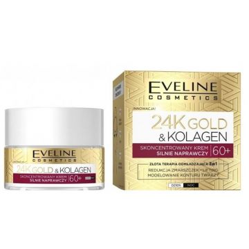 Crema de fata revitalizanta Eveline Cosmetics 24K Gold&Kolagen Revitalizing Cream 60+