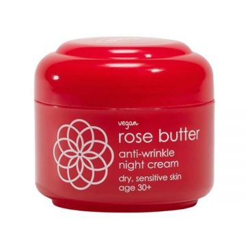 Crema de Noapte Antirid cu Unt de Trandafiri 30+ - Ziaja Rose Butter Anti-Wrinkle Night Cream, 50 ml