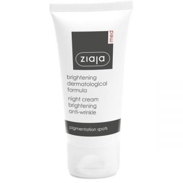 Crema de Noapte Iluminatoare Contra Petelor Pigmentare - Ziaja Med Brightening Anti-Wrinkle Night Cream, 50 ml