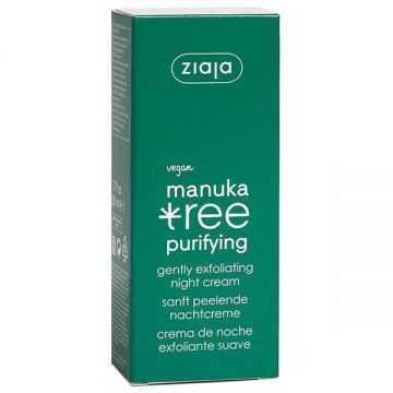 Crema de Noapte - Ziaja Manuka Tree Purifying Gently Exfoliating Night Cream, 50 ml