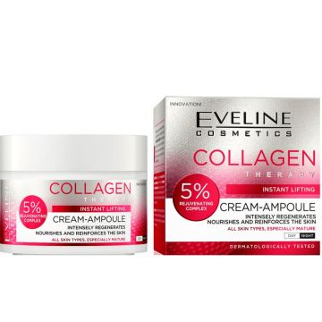 Crema hranitoare pentru ten matur Collagen Therapy Eveline Cosmetics, 50 ml