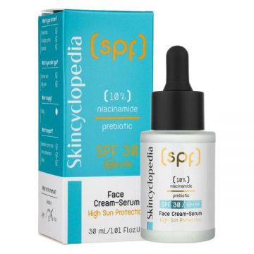 Crema Ser Anti Pete pentru Fata cu SPF 30 - Skincyclopedia Face Cream-Serum High Sun Protection, Camco, 30 ml