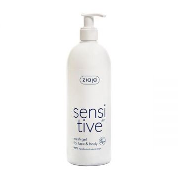 Gel de Curatare Cremos pentru Fata si Corp - Ziaja Sensitive Creamy Wash Gel For Face and Body, 400 ml