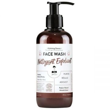 Gel de Curatare Exfoliant pentru Barbati - Monsieur Barbier Face Wash Exfloliating Cleanser, 250 ml