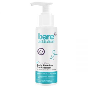 Gel de Curatare Faciala pentru Tineri si Adolescenti - Bare Addiction Daily Foaming Gel Cleanser, 150 ml