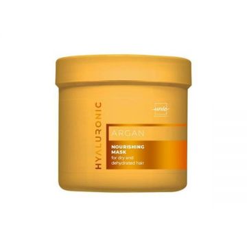 Masca hranitoare cu ulei de argan pentru par uscat Argan Hyaluronic Unic Professional, 500 ml