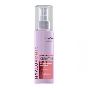 Masca-spray multifunctionala pentru par deteriorat Keratin Hyaluronic Unic Professional, 150 ml