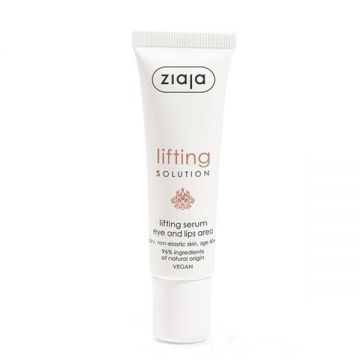 Ser pentru Zona Ochilor si Buzelor- Ziaja Lifting Solution Serum Eye And Lips Area, 30 ml