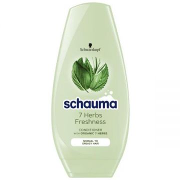 Balsam cu 7 Plante pentru Par Normal Spre Gras - Schwarzkopf Schauma 7 Herbs Freshness Conditioner for Normal to Grasy Hair, 250 ml