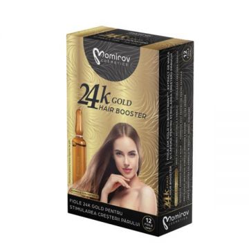 Fiole Hair Booster 24k pentru stimularea cresterii părului, 120 ml