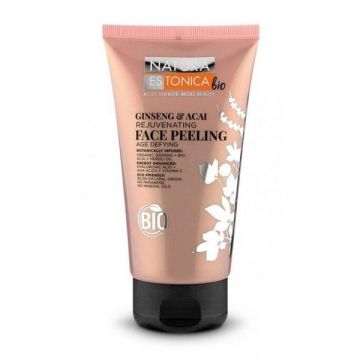 Peeling Rejuvenant pentru Ten Matur si Sensibil - Natura Estonica Ginseng & Acai Rejuvenating Face Peeling, 150 ml