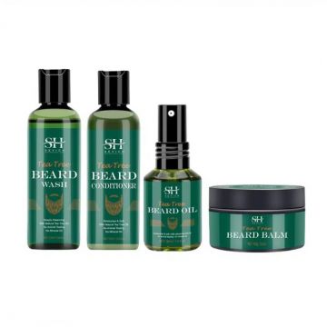 Set Luxuriant, Ingrijire si stilizare Barba, cu Extract de Ceai Verde, Sevich 4 buc