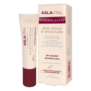 SHORT LIFE - Elixir Antirid si Antipoluare - Aslavital Mineralactiv Anti-Wrinkle And Anti-Pollution Elixir, 15ml