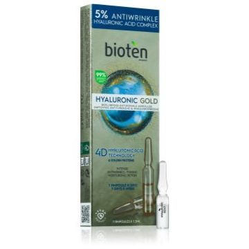 Bioten Hyaluronic Gold Tratament anti-rid de 7 zile in fiole