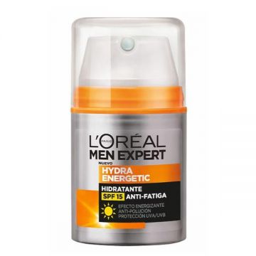 Crema de Fata pentru Barbati cu SPF 15 - L'Oreal Paris Men Expert Hydra Energetic Anti-Fatiga SPF15, 50 ml