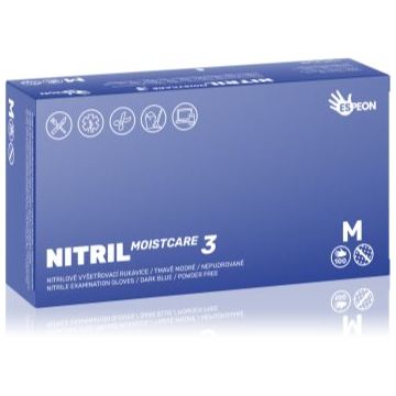 Espeon Nitril Moistcare3 Dark Blue mănuși din nitril, fără pudră cu efect de hidratare