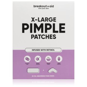 My White Secret Breakout + Aid X-Large Pimple Patches tratament topic pentru acnee cu acid salicilic