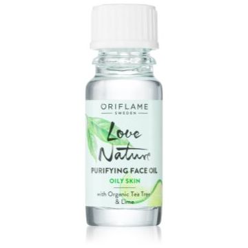 Oriflame Love Nature Organic Tea Tree & Lime ulei de curatare pentru ten acneic