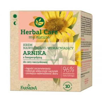 Crema Hidratanta si Fortifianta de Zi si Noapte cu Arnica pentru Tenul Cuperozic Herbal Care, 50 ml