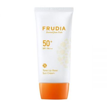 Crema Tonifianta cu Protectie Solara pentru Fata SPF 50+ - Frudia Tone Up Base Sun Cream, 50 g