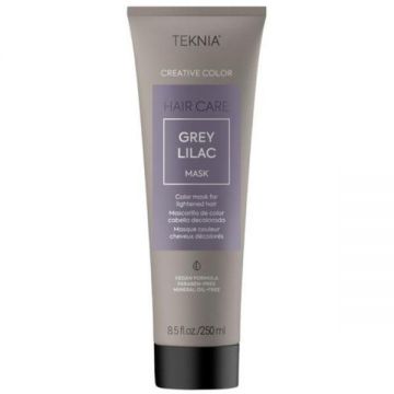 Masca coloranta pentru reîmprospătarea culorii de gri, Lakme Grey Lilac Mask 250ml