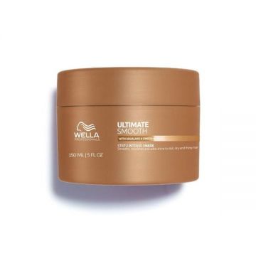 Masca Hidratanta pentru Par Uscat si Lipsit de Stralucire cu Squalan & Omega 9 - Wella Professionals Ultimate Smooth cu Efect Anti-electrizare, 150 ml