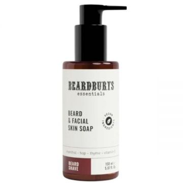 Sapun pentru Barba si Fata Beardburys Essentials, 150 ml