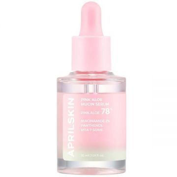 Ser pentru cicatrici post-acneice, Pink Aloe Mucin Serum, Aprilskin, 30 ml