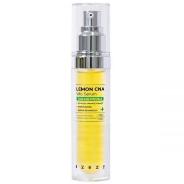 Ser revitalizant pentru ingrijirea pielii cu Vitamina C si extract de Lamaie, Niacinamide si Alpha-Bisabolol, Lemon CNA, IZEZE, 30 ml