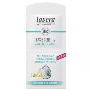 SHORT LIFE - Masca Antirid pentru Toate Tipurile de Ten cu Coenzima Q10 - Basis Sensitiv Lavera, 2 x 5 ml