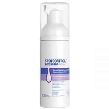 Spuma de Curatare Faciala Indicata pentru Tenul Acneeic, Benzacare, Spotcontrol Facial Espuma Limpiadora, 130 ml