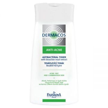 Tonic Antibacterian pentru Fata - Farmona Dermacos Antibacterial Toner Anti-Acne, 200 ml