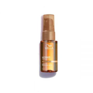 Ulei Hidratant pentru Par Uscat si Lipsit de Stralucire cu Squalan & Omega 9 - Wella Professionals Ultimate Smooth cu Protectie Termica si Efect Anti-electrizare, 30 ml