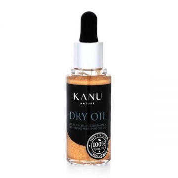 Ulei Iluminator cu Toxic Glamour - KANU Nature Dry Oil Shimmering Multi-Purpose, 30 ml