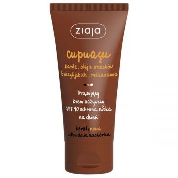 Crema Autobronzanta pentru Fata - Ziaja Cupuacu Bronzing Nourishing Cream SPF 10, 50 ml