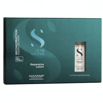 Lotiune de Reconstructie pentru Par Deteriorat - Alfaparf Milano Semi Di Lino Reconstruction Reparative Lotion A-Z Bond Complex, 6 x 13 ml