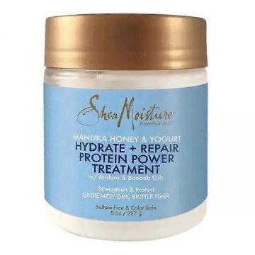 Masca tratament cu proteine pentru parul deteriorat Shea Moisture Manuka Honey & Yogurt, Hydrate & Repair, 227 g