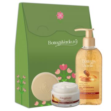 Set cadou femei, ingrijire delicata ten, cu ulei de argan