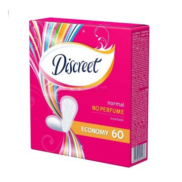 DISCREET NO PERFUME NORMAL ABSORBANTE ZILNICE (Optiuni de comanda: Set 20 bucati)