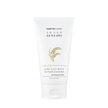 Rice pure clay mask to foam cleanser 150 ml