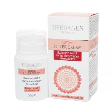 Crema Filler cu Sfere de Acid Hialuronic si Colagen Marin Herbagen, 50g